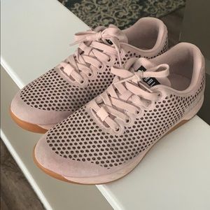 Pink suede No Bull trainers